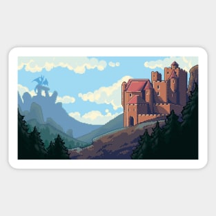 Fantasy Castle Sunny Day - apparel, stickers and more Sticker